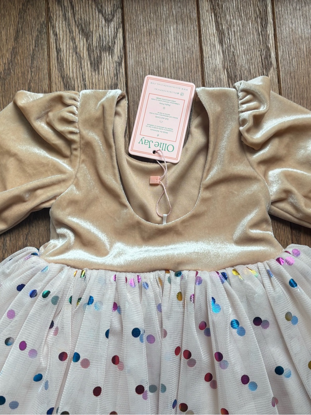 Ollie Jay Diana Dress Confetti Cream Dress NWT size 2T - Picture 8 of 10